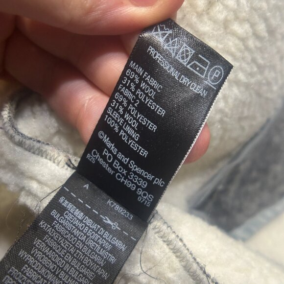 EUC Marks & Spencer Premium Wool Rich Jacket UK Women's Size 18 - Picture 12 of 15